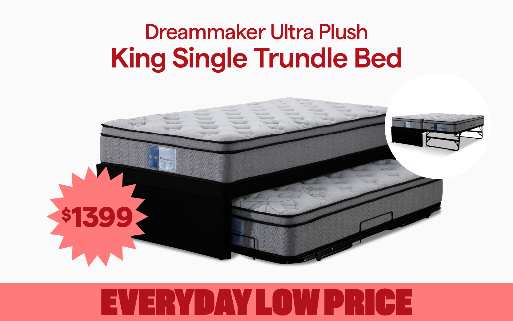 Dreammaker King Single Trundle Bed